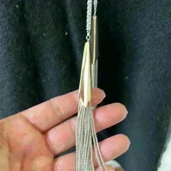 Two tone  necklace approx 50” long - Picture 3 of 3